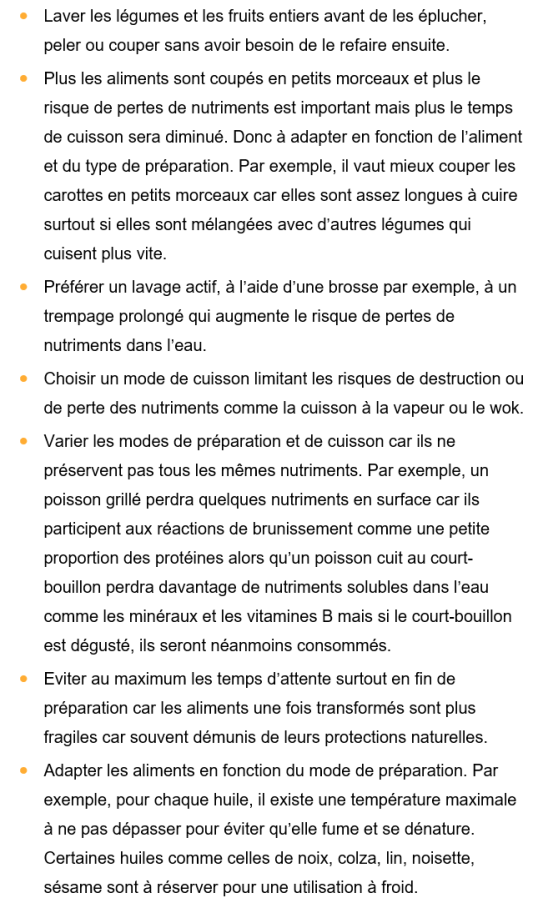 conseils préparation